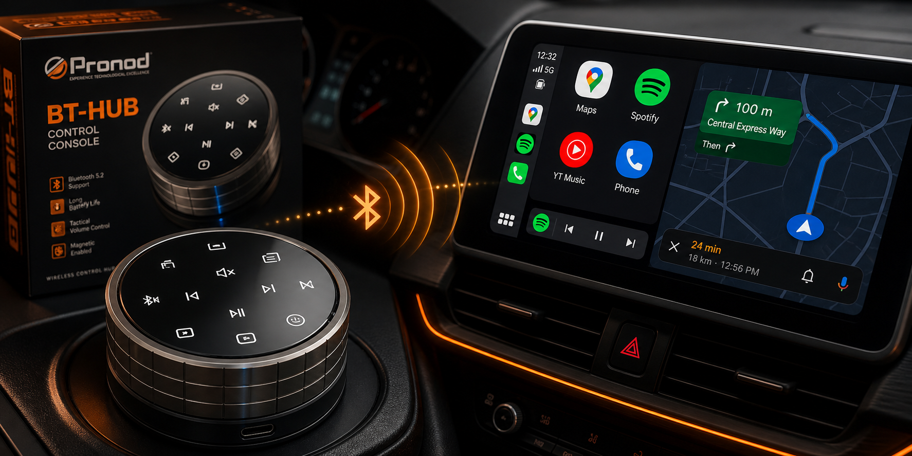 Pronod BT-HUB Bluetooth 5.2 wireless control feature