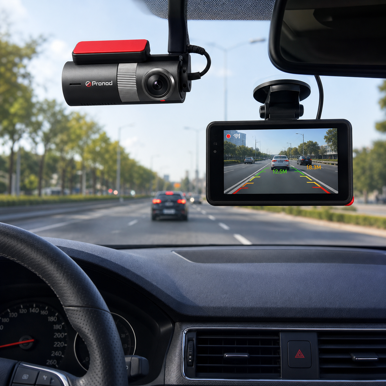 Pronod Pro-DashCam AI ADAS driving alerts