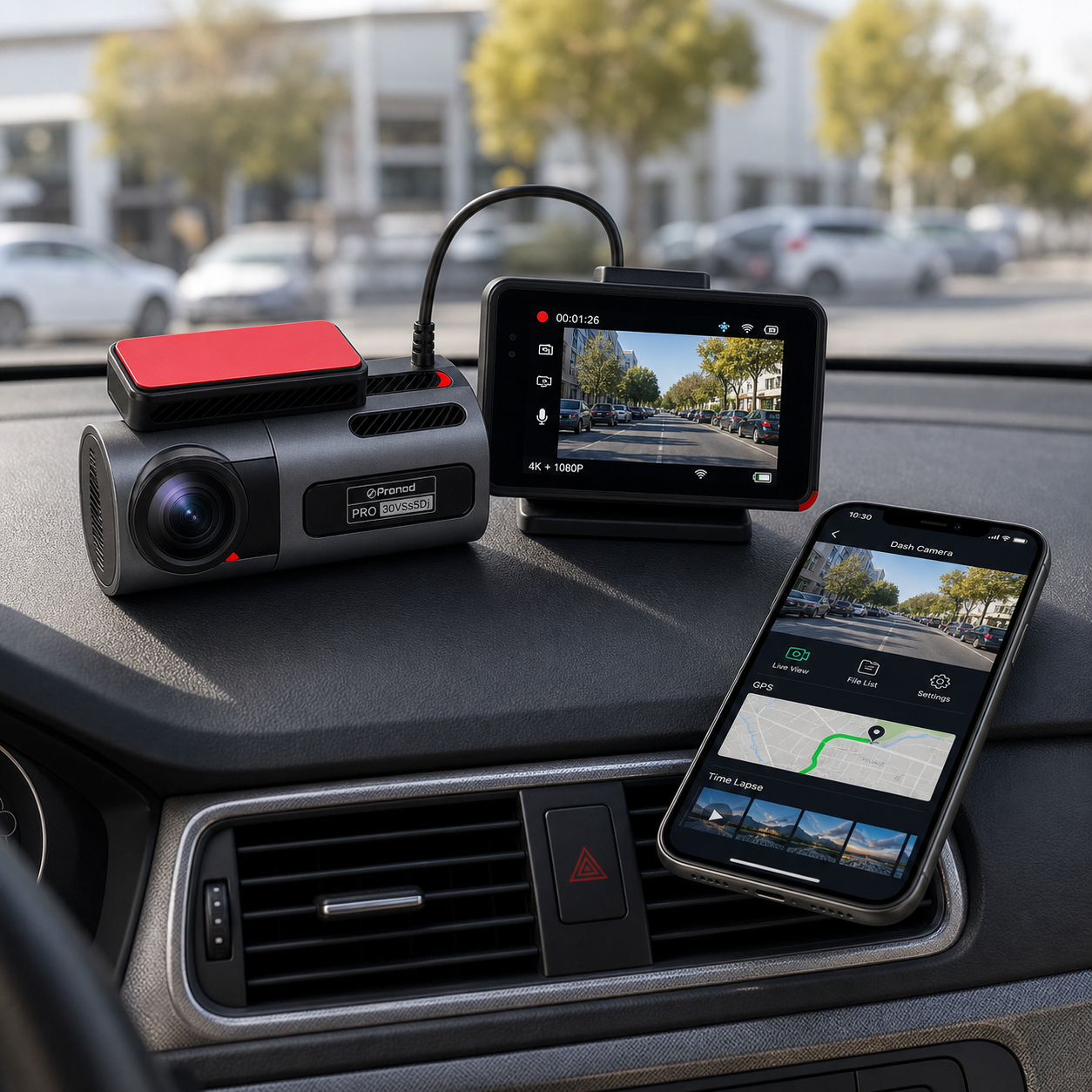 Pronod Pro-DashCam AI WiFi GPS and time lapse features
