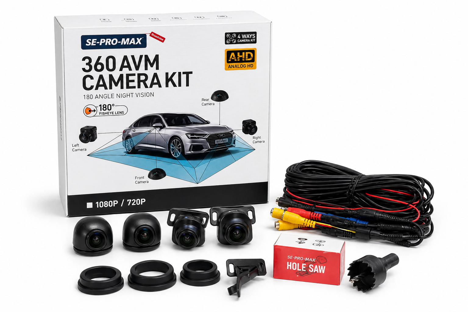 SE-PRO-MAX 360 AVM Camera Kit - AHD 4-Way Surround View