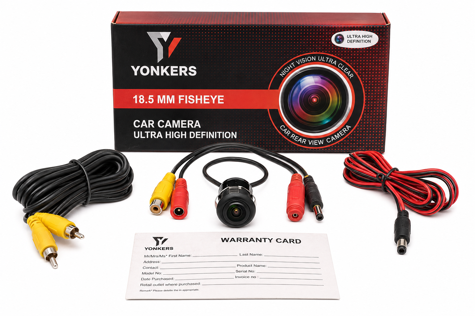 YONKERS 18.5 MM Fisheye 1080P Rear View Car Camera