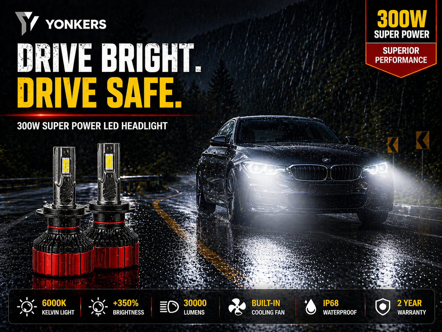Drive bright drive safe with YONKERS headlights