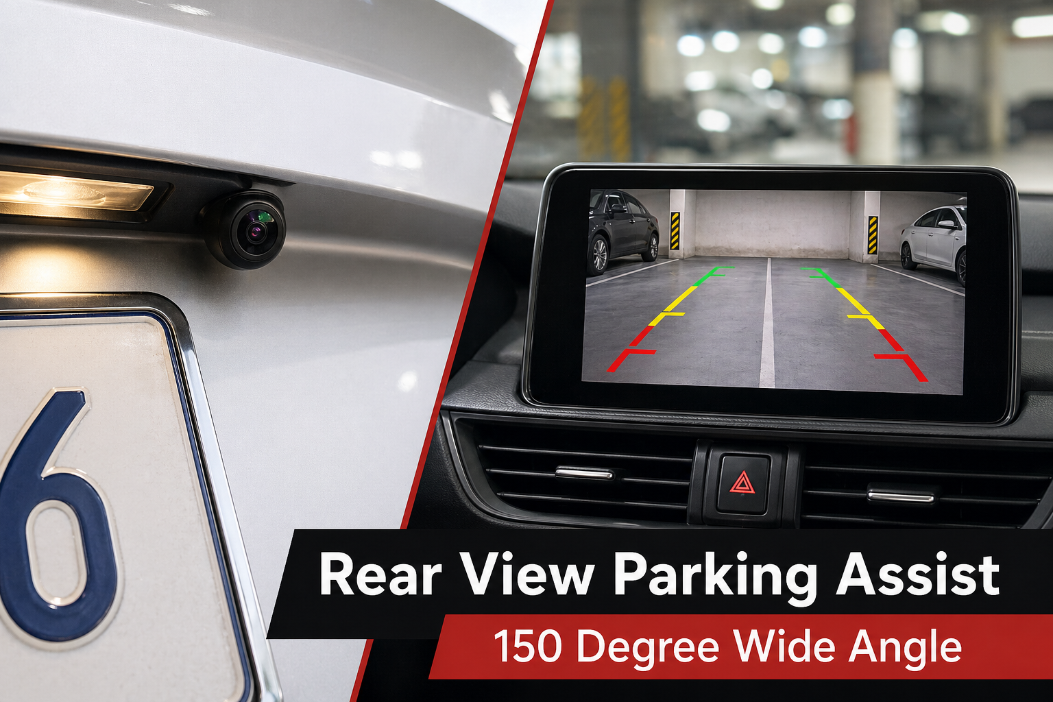 YONKERS C-03 rear view camera installed for reverse parking assist