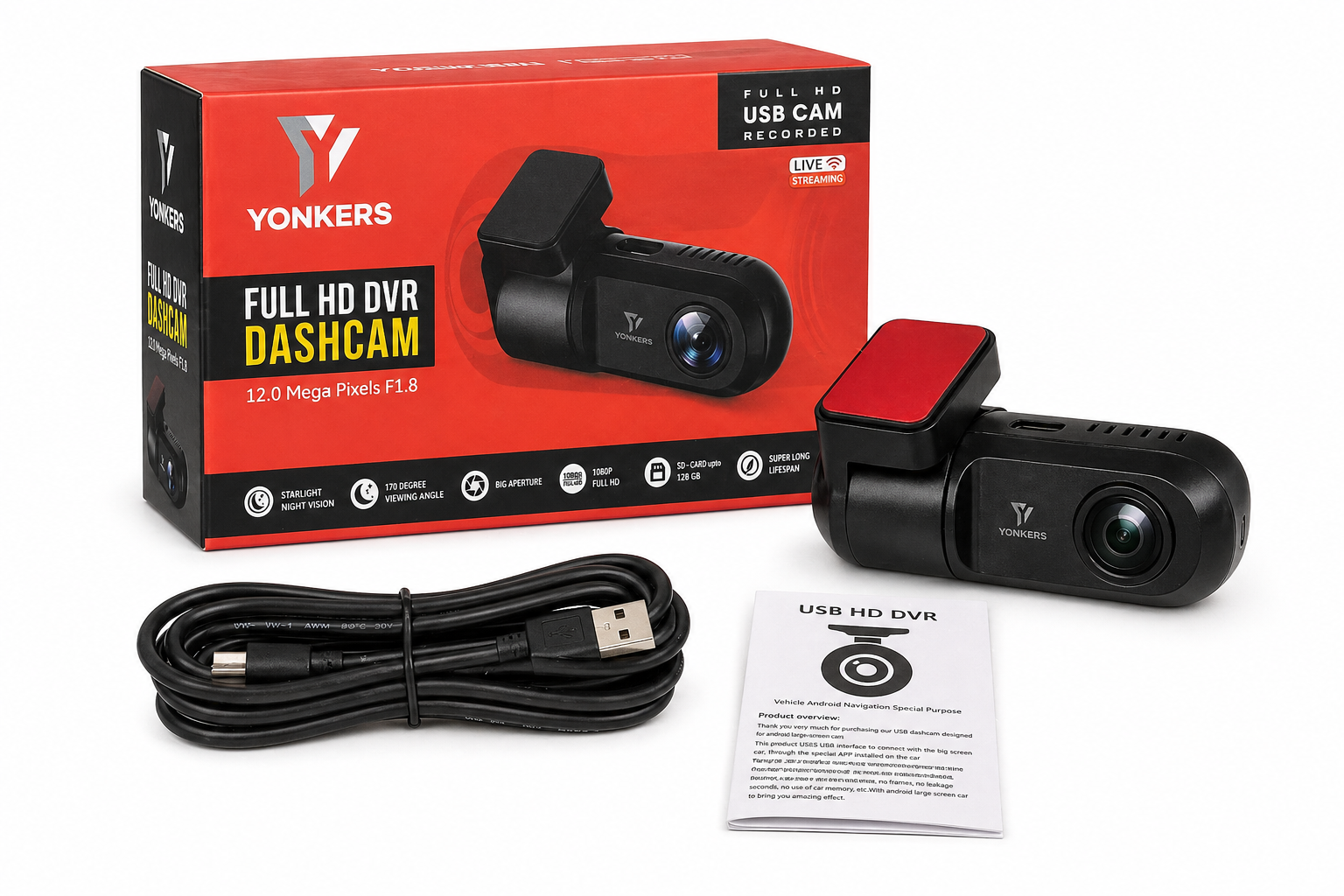 YONKERS DVR-01 Full HD USB DVR Dashcam Recorder